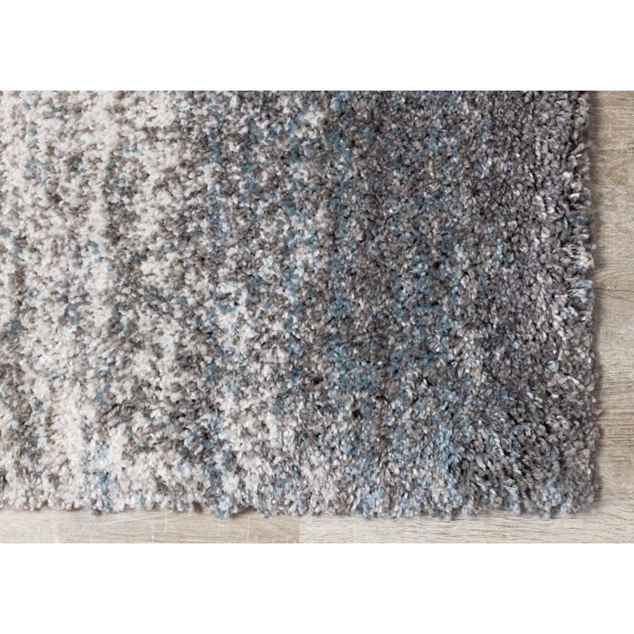 Mercury Row® Smoak Performance Gray/Blue/Cream Rug & Reviews Wayfair